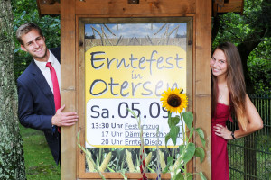 Finn und Judith als Erntepaar 2015 freuen sich bereits auf das Fest am 05. September.