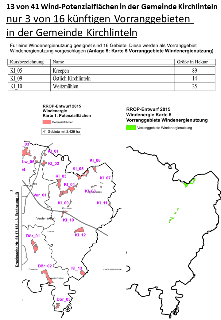 nur 3 von 16 Vorranggebieten in der Gemeinde Kirchlinteln